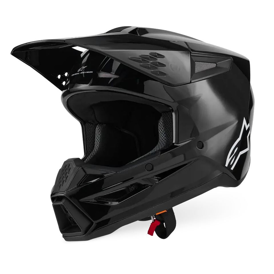 Alpinestars 2026 SM3 Solid Motocross Helmet Gloss Black